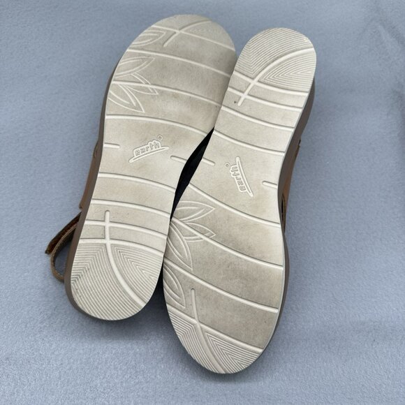 Womens Earth Origins Sandals Sand Brown Soft Leather Sunflower Woven Panel Sz 9 - Picture 10 of 15